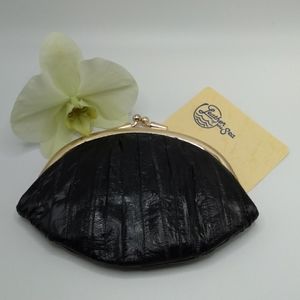 Eel Skin Black Change Purse Vintage & Unused